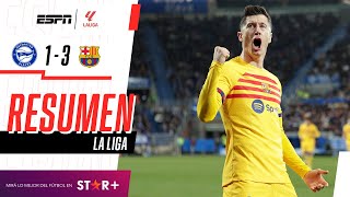 ¡GOLAZO DE LEWANDOWSKI PARA QUE EL BARSA VUELVA AL TRIUNFO  Alavés 13 Barcelona  RESUMEN [upl. by Puglia780]