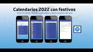 Calendarios 2022 con festivos [upl. by Anier]