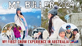 MY FIRST SNOW EXPERIENCE IN MELBOURNE Mt Buller 2024  Donna Lalabs [upl. by Nomled]