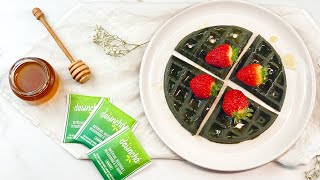 Como fazer um delicioso Waffles com Spirulina 😍 [upl. by Von]