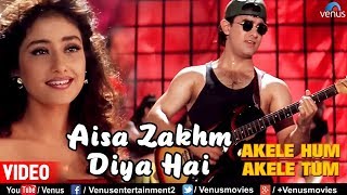 Aisa Zakhm Diya Hai  Aamir khan amp Manisha Akele Hum Akele Tum 90s Best Love Song [upl. by Jordison]