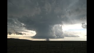 June 6 2018 Laramie Wyoming Gorgeous Tornadic Supercell [upl. by Chiaki]