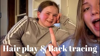 Hair and back tracing ASMR [upl. by France]