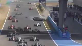 Spanish F4 2024 Jerez Race 3  Big Start Crash [upl. by Tedd887]