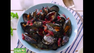 Cider Braised Mussels with Bacon and Crème Fraîche Short [upl. by Naraa]