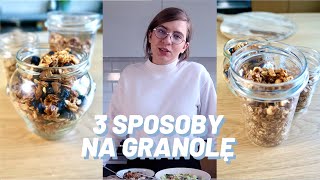 3 pomysły na domową granolę  Nutella biała czekolada i wytrawna granola [upl. by Gish]