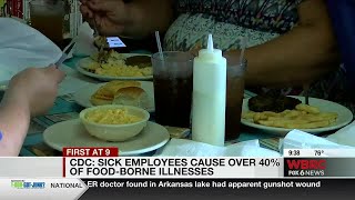 CDC Sick employees cause over 40 of foodborne illnesses [upl. by Rabah]