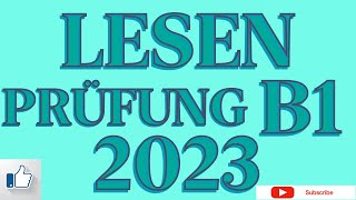 GAST B1 Lesen  DTZ Lesen  2023 PRÜFUNG [upl. by Atteniuq]