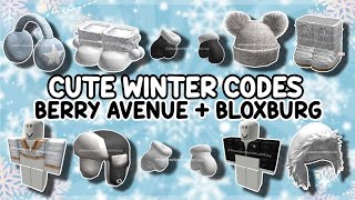 CUTE WINTER CODES FOR BERRY AVENUE BLOXBURG amp ALL ROBLOX GAMES THAT ALLOW CODES ❄️☕ [upl. by Michaud807]