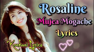 Konkani song  Roseline Mujea Mogache Lyrics [upl. by Mccollum]