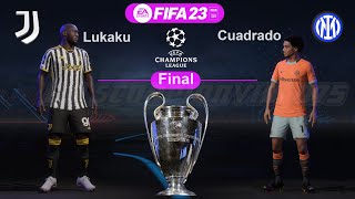 UCL FINAL Juventus Vs Inter • pazzesco Lukaku Juve e Cuadrado Inter • FIFA 23 [upl. by Alonso]