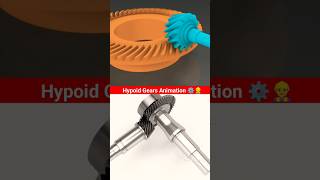 Hypoid gear animation video ⚙️👷‍♂️ engineering mechanical animation cad 3ddesign 🔥 [upl. by Orihakat]