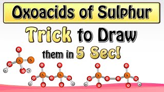 Trick to Draw Oxoacids of Sulphur in 5 Sec  Class 12 Chemistry [upl. by Timothee833]