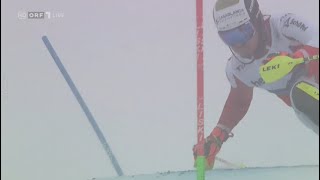 Manuel Feller Adelboden Slalom 1Platz 2024 ORF [upl. by Carina52]