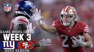 New York Giants vs San Francisco 49ers  2023 Week 3 Game Highlights [upl. by Ativla]