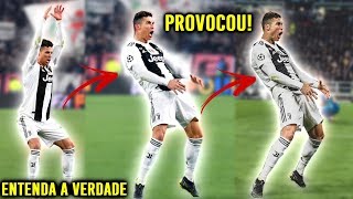 POR QUE CRISTIANO RONALDO COMEMOROU SEU GOL ASSIM  RESPOSTA PRA QUEM [upl. by Aihsikal]