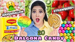 Making 20 Dalgona Candy in 10 Minutes 🍭🤯 Chilli Dalgona 🌶️Maggi Dalgona 🤮 Gone Wrong [upl. by Nilved]