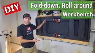 DIY FoldDown Workbench with Convenient Storage  The Ultimate SpaceSaving Solution [upl. by Gervase]