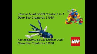 How to build LEGO Creator 3in 1 Deep Sea Creatures 31088 speed build  Как построить LEGO Creator [upl. by Jaynes649]