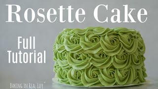 Rosette Cake  FULL tutorial [upl. by Okemak]