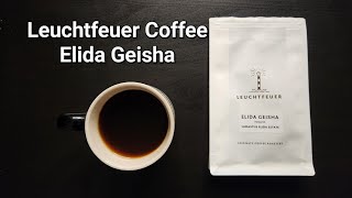 Leuchtfeuer Coffee Review Wedel Germany Washed Panama Elida Geisha [upl. by Ffilc316]