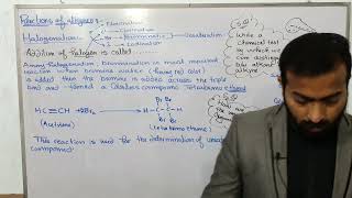 Part1 Reactions of alkynes  Halogenation  ch12  10th class chemistry [upl. by Jeunesse930]