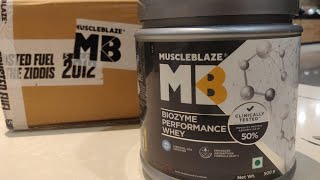 Review of Muscleblaze biozyme performance whey 500gmuscleblaze wheyprotein wheyproteinreview [upl. by Lough]