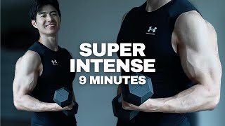 9 MIN Super Intense Bicep Workout  5kg Dumbbell [upl. by Animor70]