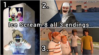 Ice Scream 8 all endings [upl. by Melba]