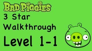 Bad Piggies  Level 11 3 Star Walkthrough Ground Hog Day  WikiGameGuides [upl. by Esorbma]