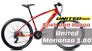 UNITED MONANZA 300 SEPEDA GUNUNG COCOK UNTUK PEMULA [upl. by Ecarret]