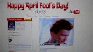 Youtube April Fools Day Rick Rolld [upl. by Swehttam]