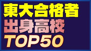 【超進学校 全国５０校】天才が集まる本物の超進学校！東京大学合格者数 高校別ランキングTOP50【2023年度最新版】 [upl. by Roselane871]