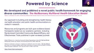 Harnessing The Power of Music Movement Culture And Science to Build Youth Health Literacy and Ins [upl. by Si]