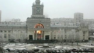 Russian train station blast Moment of deadly suicide attack in Volgograd caught on CCTV [upl. by Ancelin112]