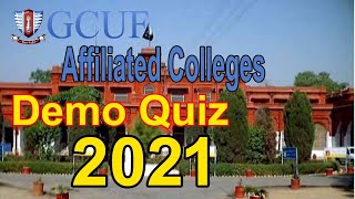 Demo Quiz 2021  online exam GCUF [upl. by Airdnassac713]