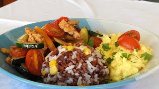 Simple Cooking stir fry zucchini and tempeh [upl. by Adnoel]