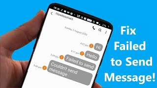 How to Fix Failed to Send Message in your Phone [upl. by Anavas]
