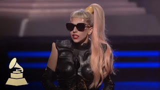 Lady Gaga accepting the GRAMMY for Best Pop Vocal Album at the 53rd GRAMMY Awards  GRAMMYs [upl. by Ahsiuqram]