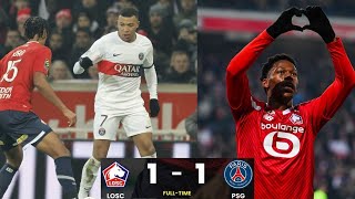 Lille vs PSG 11 Highlights 2023  Mbappe goal vs Lille  David goal vs PSG [upl. by Aibsel]