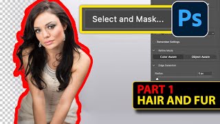 hair and fur edges photoshop 2024 Select and Mask [upl. by Vivie325]