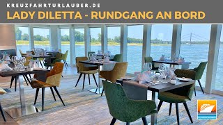 Lady Diletta  Rundgang über den Neubau von PLANTOURS Kreuzfahrten [upl. by Notnil]