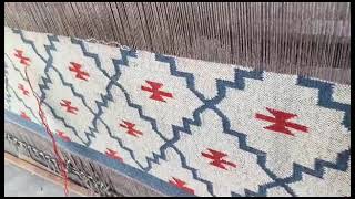 Wool Jute Kilim Rugs Dhurrie Carpet Weaving Video [upl. by Bixler890]