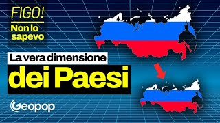 Linganno delle mappe le vere dimensioni dei Paesi come Russia e USA non sono come crediamo [upl. by Laidlaw]