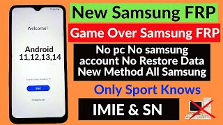 All Samsung Mobiles Frp Bypass With Out Pc Android 14  All Android Version All BiT 2024 SuperEasy [upl. by Kcirde]