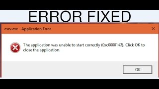 How to fix ESRVEXE Application Error 0xc0000142 [upl. by Birdt427]