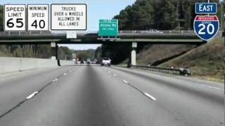 I20 Eastbound In Georgia  I285 To Covington [upl. by Yhtomit]