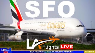 🔴LIVE SFO AIRPORT LIVE  San Francisco International Airport  SFO Plane Spotting [upl. by Mauve194]