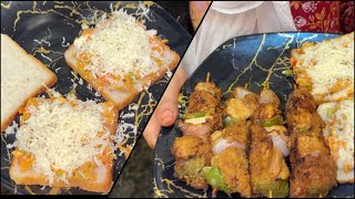 Ramazan Recipie Cheesy Bread pizza aur sath mai Chicken kaandi gosh 😍😋 [upl. by Rosene694]