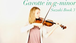 Gavotte in gminor by JS Bach  Suzuki Book 3 [upl. by Allare]